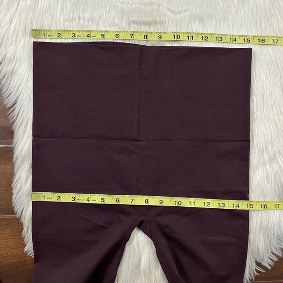 Spanx Plus Size 1X Maroon Wine Look At Me Now Cropped‎ Leggings Pant - Picture 3 of 8